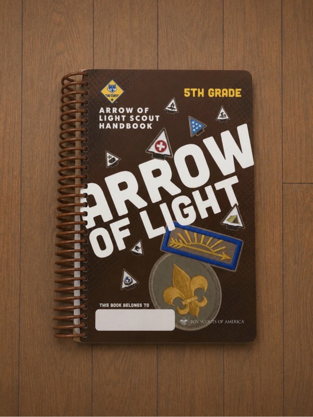 Arrow of Light Scout Handbook ā Brown Spiral-Bound Kids Book